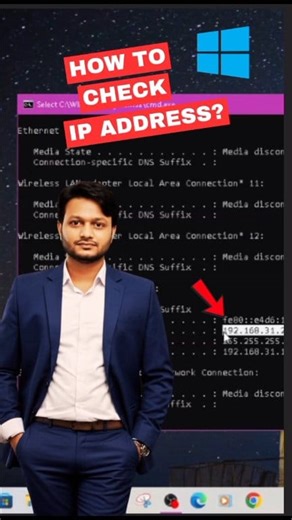 How to Check PC IP Address?🤔💯 #reels #IPaddress #computertips #computertricks #pctips #pctricks #computertraining #TechSkills #techtips #techviral #reelsfbシ #viralreels #trendingreel #reelsoffacebook #instagramreels #highlights #foryoupageシ #TechHome | Tech Home
