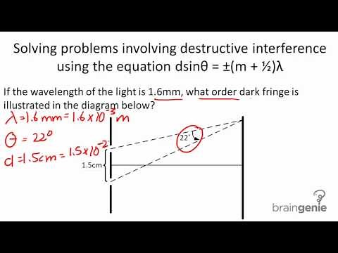 Physics 7.3.12.7 Solving problems involving destructive interference using the equation