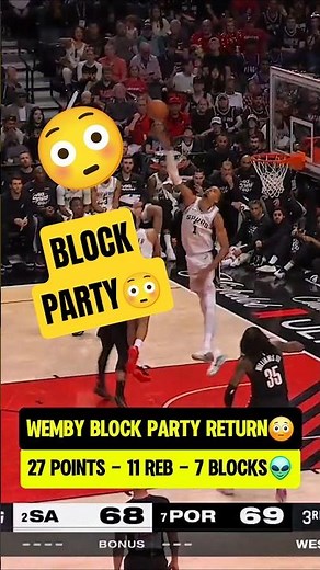 Wemby had 7 BLOCKS in Game 4😳