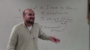 What do I need to know to solve a quadratic by the quadratic formula?