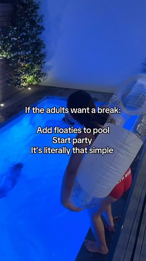 If you can’t beat ‘em… fill the pool with floaties 🎈💦 Step one: throw every floatie you own into the pool. Step two: sit back and watch the chaos turn into a full-blown kids’ party. Step three: enjoy your five glorious minutes of silence because— 👀 they’re all officially exhausted. This is your sign to stock up now — more floaties = more fun (and more peace and quiet for the grown-ups). 📌 Save this for your next pool day survival plan. 👇 Tag your co-parent or bestie who needs this reminder 
