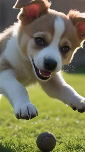 Adorable Puppy Tries to Catch a Ball | Cute Dog Moments