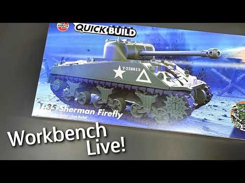 Airfix Sherman Firefly 1/35 Scale Quickbuild Model Kit - Workbench Live! Build & Review
