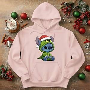 Cute Holiday Alien PNG Green Hoodie Christmas Winter Design - Etsy