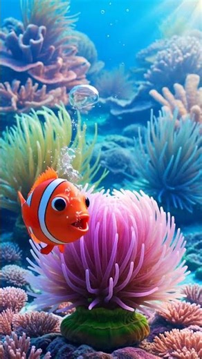 Clownfish Bubble Loop in the Coral Reef 🐠