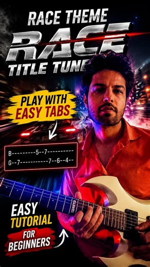 Race Theme on Guitar 🎸 | Kya Yaad Hai Yeh Riff? 🔥 #shorts