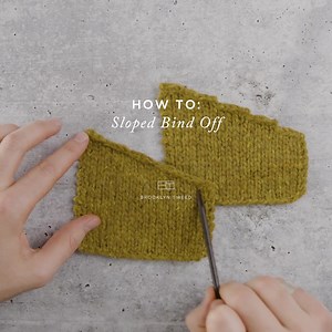 The Sloped Bind Off is a truly useful technique that makes seaming a cinch — particularly for sweaters like Norah Gaughan's Hartigan pullover from Domino Square. 🔸 Traditional shoulder-shaping can leave a staggered, staircase bind off that strands you with the unpleasant task of converting right angles into pleasing diagonal edges. Learn how this magic is accomplished by clicking our 🔹Link Below to view the tutorial and make your knit-life just a little bit easier. . :: Link - [https://brookly