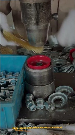 Automated Hardware Assembly Machine Produces Precision Metal Components #machine