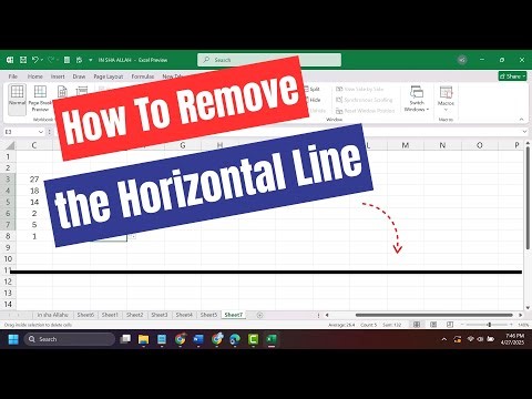 How to remove the horizontal line in Excel quickly