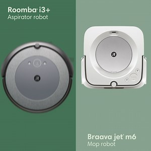 33K views | Curățenia îți dă bătăi de cap?  Scapă de grija ei, cu iRobot. Echipa de vis Roomba®i3+ și mopul robot Braava jet®m6 sunt combinația ideală pentru podele mereu curate.  Roomba®i3+ aspiră și își golește conținutul automat, apoi trimite o instrucțiune către Braava jet®m6 pentru a începe spălarea podelelor. Mai multe informații despre echipa de vis aici  bit.ly/3zeBh1K | iRobot | Facebook