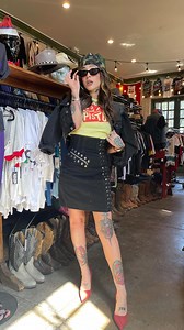 22K views · 48K reactions | How would TP style this 1980’s studded denim skirt? Let’s see what she came up with  Shop this outfit in store or on our website now! #vintageskirt #sexpistolsband #sexpistols_official #1980sfashion #vintagedenim #vintagedenimjacket #vintagehat #vintagestyle #falloutfitideas | Black Shag Vintage | Facebook