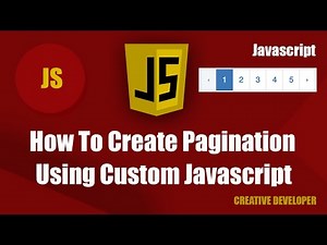 How To Create Pagination Using Custom Javascript Code || Javascript Tutorial || Javascript Course