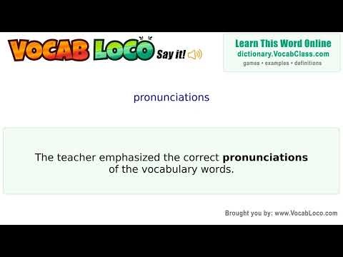 Pronunciations – English Pronunciation, Definition, Synonyms, Antonyms, Example Sentence