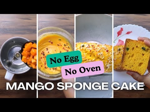 🥭 Sponge Mango Cake Recipe | Soft, Eggless & Moist | Oven Heaven