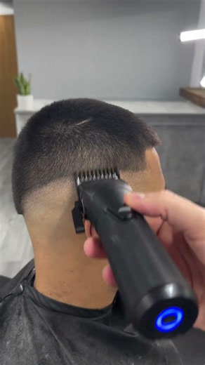 Buzz Cut Transformation Step #fade #barber #haircut