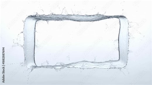 Dynamic water splash frame progression in slow motion with rising bubbles and ripples