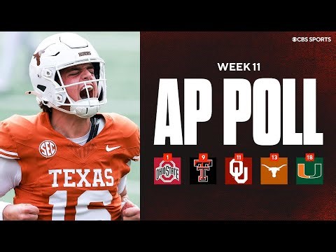 AP Top 25 Poll Released 🚨: Miami DROPS to No. 18, Texas, Oklahoma & Texas Tech rise