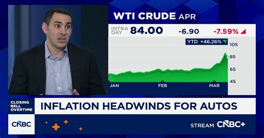 Barclays' Dan Levy on inflation headwinds for the automobile sector