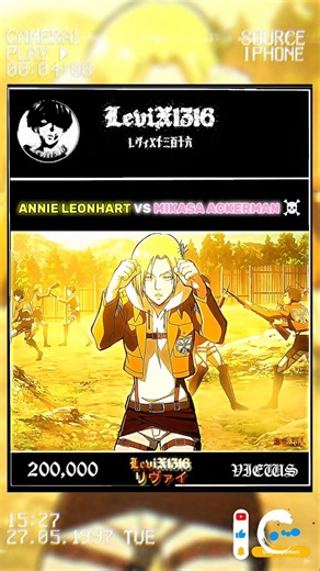 ANNIE LEONHART VS MIKASA ACKERMAN #aotedit #aot #attackontitan #mikasaackerman #annieleonhartedit