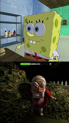SpongeBob Plays: ROBLOX Run from GRANDPA!!!