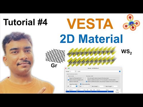 Create monolayer of 2D nanomaterial (graphene and WS2) with VESTA #Tutorial 4