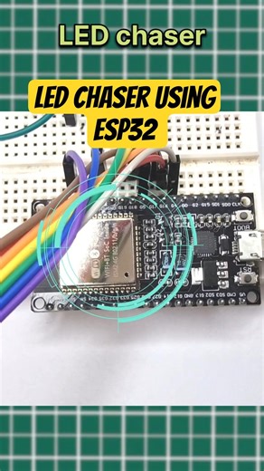 LED chaser using ESP32 #shorts #esp32 #electronics