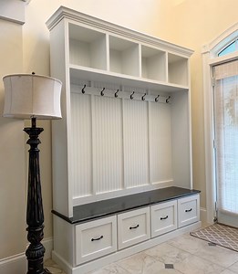 Georgia Hall Tree | Entryway Bench With Shoe Storage | Mudroom Coat Rack Bench | Custom Furniture - Etsy