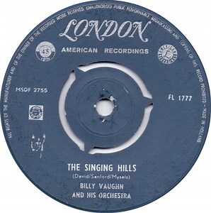 Billy Vaughn And His Orchestra - The Singing Hills / La Paloma