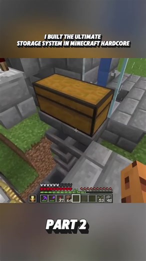 I Built the ULTIMATE STORAGE SYSTEM in Minecraft Hardcore #minecraft #foryoupage #viral #storage