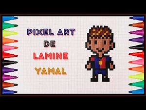 ⚽🔥 Cómo Dibujar a Lamine Yamal en Pixel Art | Tutorial Paso a Paso Fácil