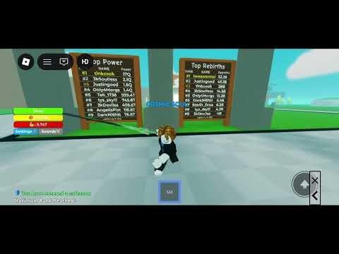 I got cosmic soul rank in sword simulator 2.5