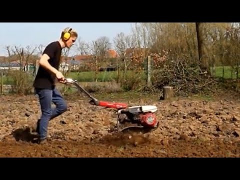 Honda F410 MOTOCULTEUR Cultivating the Garden !!