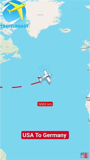 USA to Germany Travel map route #ytshorts #viralshort #reels