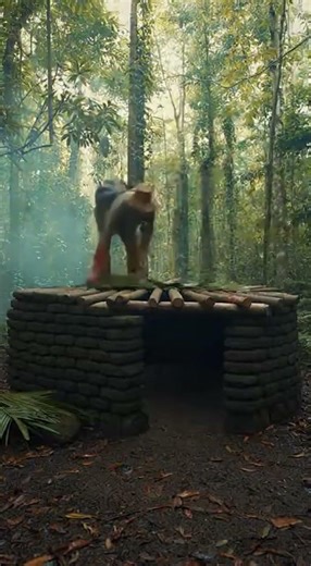A Shelter made by Stone #buildcraft #jungbook #lion