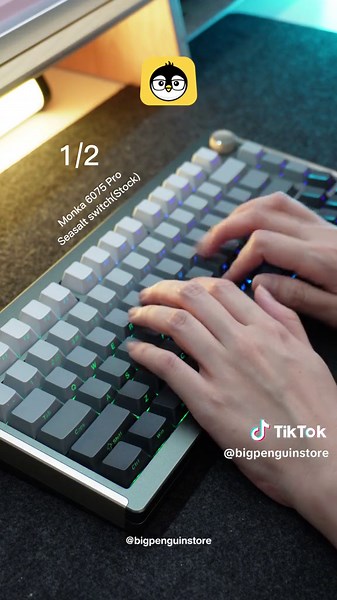 @Big Penguin Keyboard เสียงเเบบไหนที่คุณชอบ🤔 #monka #monka6075pro #mechanicalkeyboard #คีย์บอร์ดบลูทูธ #customkeyboard