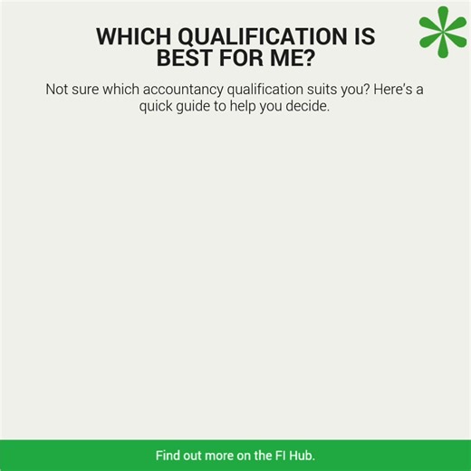Not sure which accountancy qualification is right for you? From globally recognised routes like ACCA, to leadership-focused CIMA, ICAEW, or starting strong with AAT, there’s a pathway to match every career goal. The key is choosing the qualification that fits where you want to go, and getting the right support along the way. We’re here to help you find your best next step. Find out which qualification is best for you on the FI Hub: https://bit.ly/44V2APd | First Intuition