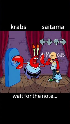 saitama one punch man vs krabs bikini botom fnf character test