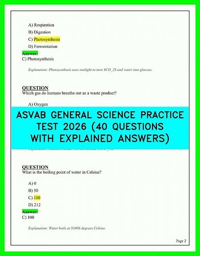 2026 ASVAB General Science Practice Test: 40 Key Questions with Step by Step Explanations