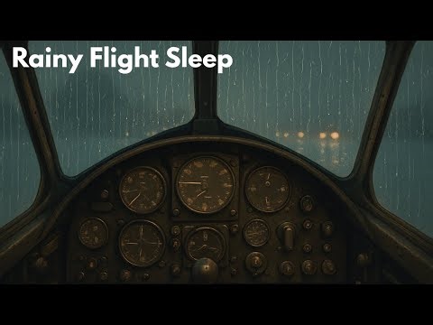 6 Hours Deep Sleep: WWII Cockpit Rain Ambience | Pilot's View Lofi for Rest & Relaxation (4K ASMR)