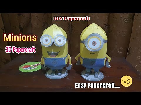 How to make a Minions (3D papercraft) || Easy Papercraft || Goos Papercrafts Ideas