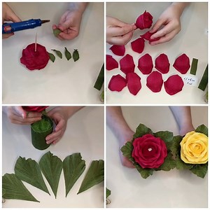 526K views · 2.5K reactions | A simple step-by-step tutorial on how to make charming paper roses! | MetDaan DIY | Facebook