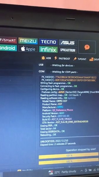 #oppo A57 old unlock | frp | pattern # Unlocktool