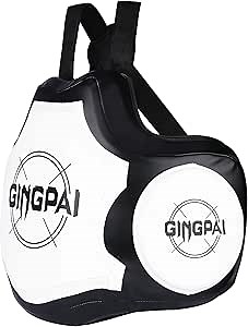 Body Protector Chest Guard MMA Taekwondo Protector Mixed Martial Arts Armour (White)