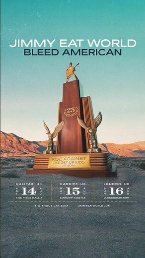 Tickets are on sale now for our ONLY Bleed American 25th Anniversary Tour dates across the pond!