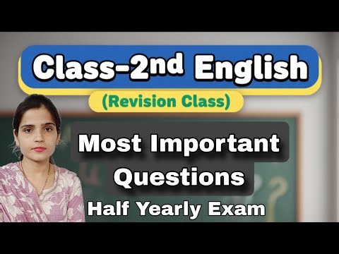 Class-2nd || English || Revision Class || Most Important Questions || SA-1 || By Kavita Ma'am