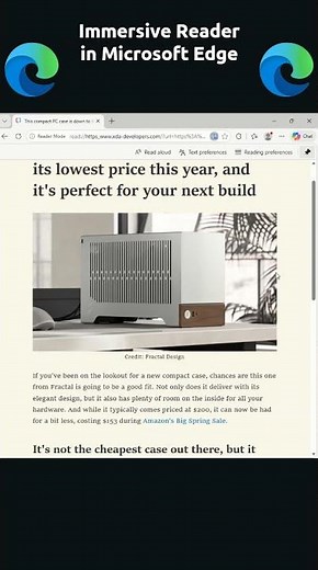 Read Without Ads or Distractions! (Hidden Microsoft Edge Tool - Immersive Reader)