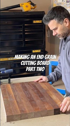 The second part of making this checkerboard pattern walnut end grain cutting board. #woodwork #diy