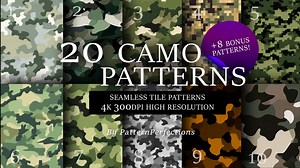 28 Stylized Camouflage Patterns: Unique Camo Digital Paper, Seamless Military Textures, Bold Camo, Camouflage Fabric Patterns | 300dpi - Etsy Canada