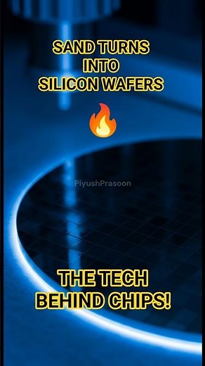 From Sand to Silicon Wafers 🤯How Microchips Begin #howitsmade #silicon #siliconwafers #semiconductor