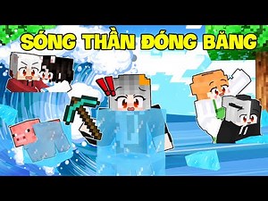 SAMMY CHALLENGES 24 HOURS TO ESCAPE FROM THE FROZEN TSUNAMI IN HERO TEAM MINECRAFT VILLAGE